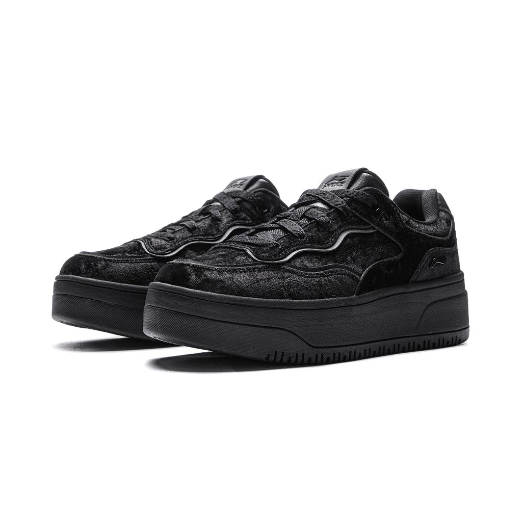 New LiNing Cheese 2.0 Slip Resistant, Abrasion Resistant, Breathable Low Top Skateboard Shoes Women's Black AGCV348-3