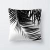 Home Decor Black and White Plant Leaf Sofa Pillow Cover Office Seat Cushion  Tropical