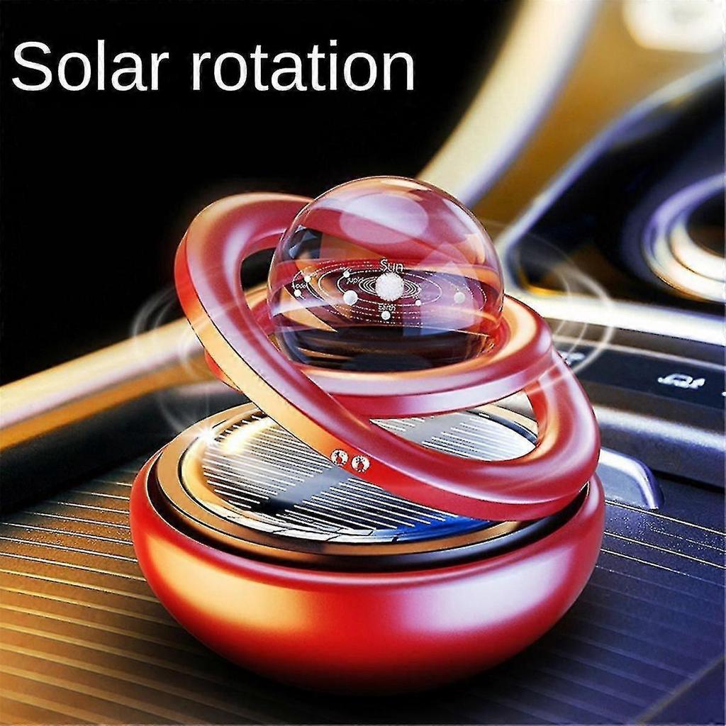 Solar Rotating Parfum Fahrzeug Aluminiumlegierung Aufhängung Auto Parfum Heimdekoration Entspannendes Schreibtischspielzeug