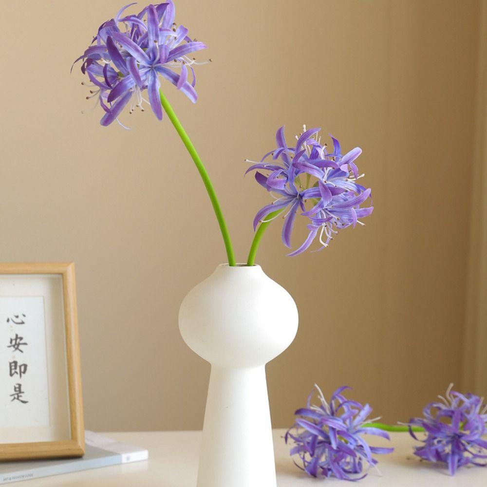 Ramo di Fiori Artificiali in Seta a 2 Teste Lycoris Realistica Tocco Reale Simulazione Fiori Finti Fatti a Mano