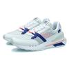 Li Ning 001 Shock Absorption Rebound Low Top Running Shoes Women Sneakers White Gray Blue AGCR184-1
