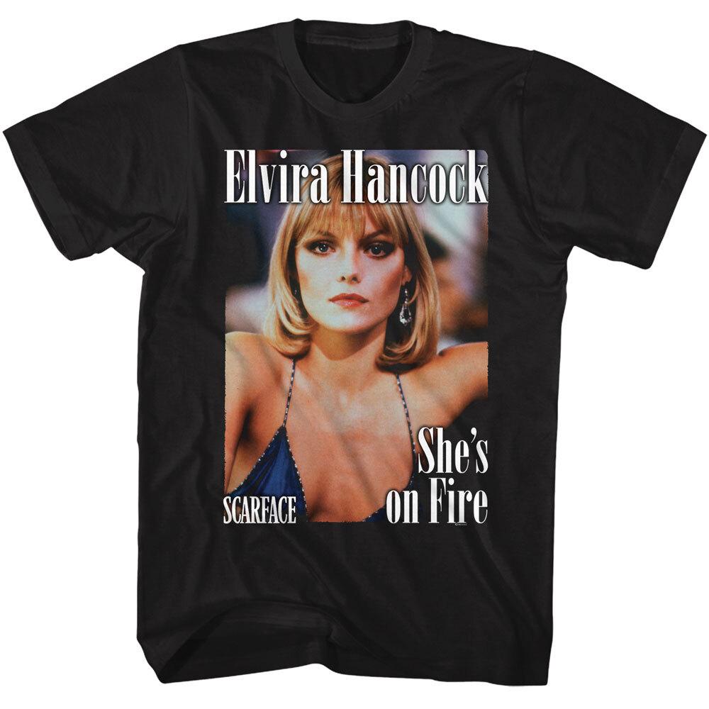 Scarface Movie Elvira Hancock She On Fire Michelle Pfieffer Men T Shirt XL