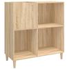 VidaXL Armoire à Disques, Armoire Latérale avec Rangement, Meuble pour Tourne-Disque, Buffet de Salon, Industriel, Chêne 831992