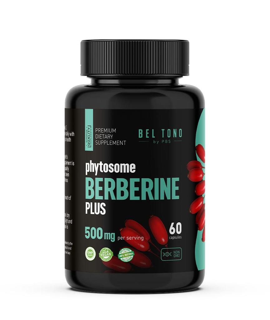 Berberine Phytosome Plus 500 mg / Berberin Fytosom Pluss 500 mg, 60 Kapsler