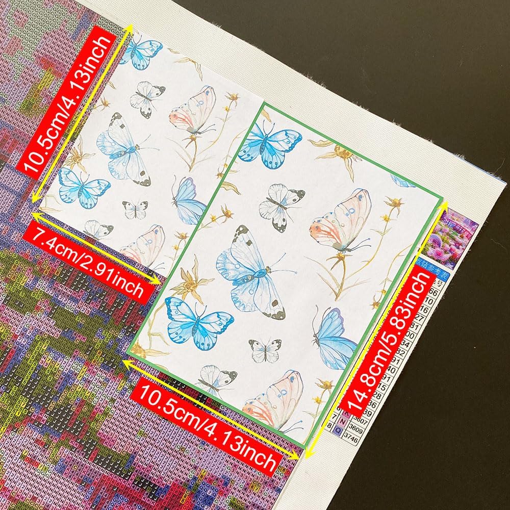 60 Pieces Diamond Painting Release Paper Butterfly Style Single Side Release Sheets Decorative Paper Cover Replacements for 5D Diamond Art Tool