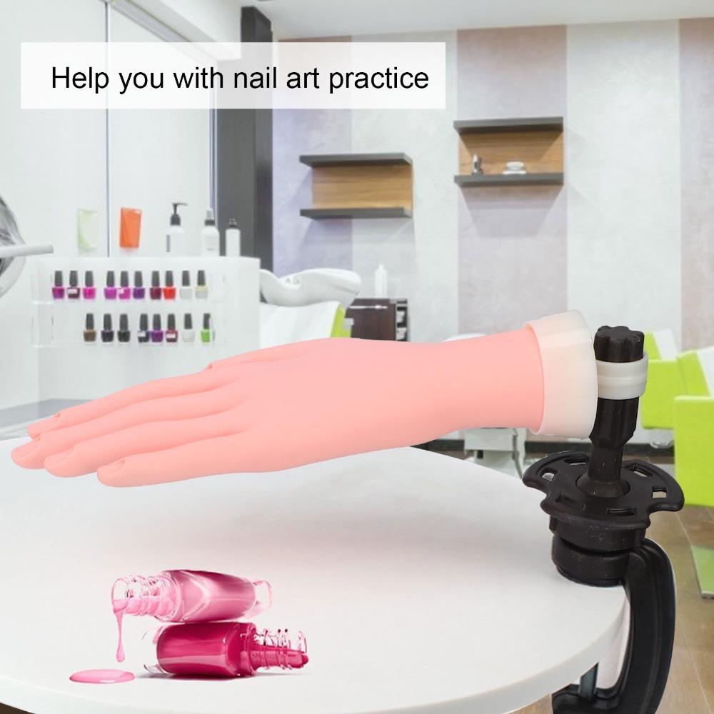 Bendable Mannequin Hand Flexible Manicure Model Hand Nail Practice Hand Daily Manicure Exercise