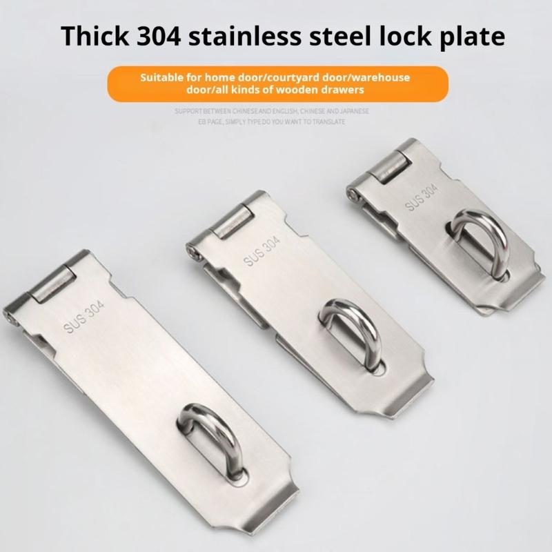 Anti Theft Hasp Staple Shed Latches With High Security Rusts Resistance Door Lock Padlock Clasp Furniture Accessories