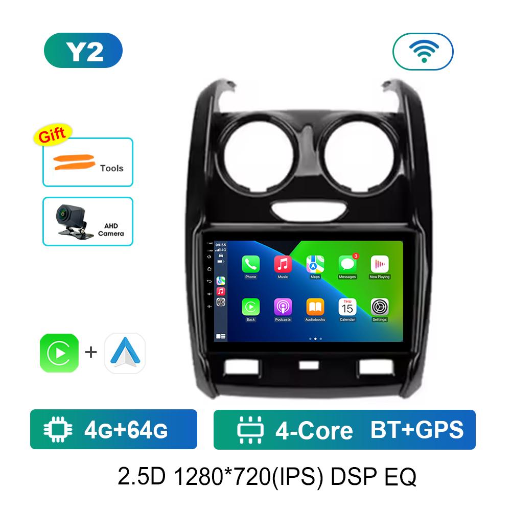 Bluetooth DSP Stereo Car Video Multimedia Player for Renault Duster 2015 - 2020 For LADA Largus 2021 WiFi Android System 4G GPS