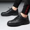 2025 new men's shoes spring breathable casual shoes men's versatile trend thickness casual fashion non-slip leather shoes
