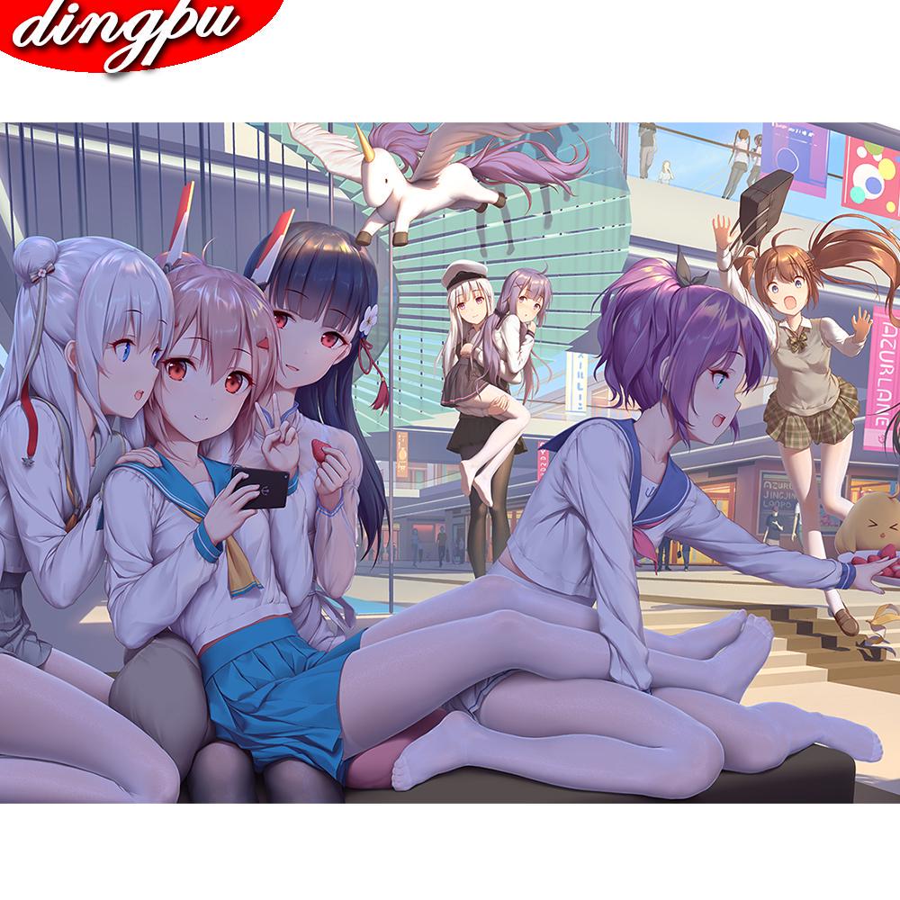 5D DIY Round Full Round Diamond Painting Anime Diamond Embroidery Complete Home Decorative Gift