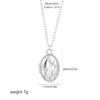 Creative Filled with Zircon Oval Openable Locket Necklace Photo Frame Choker for Women Mother Stainless Steel Jewelry Waterproof