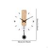 Wall Clock with Pendulum Lightweight Round Non Ticking Hanging Minimalist Home Decor for
