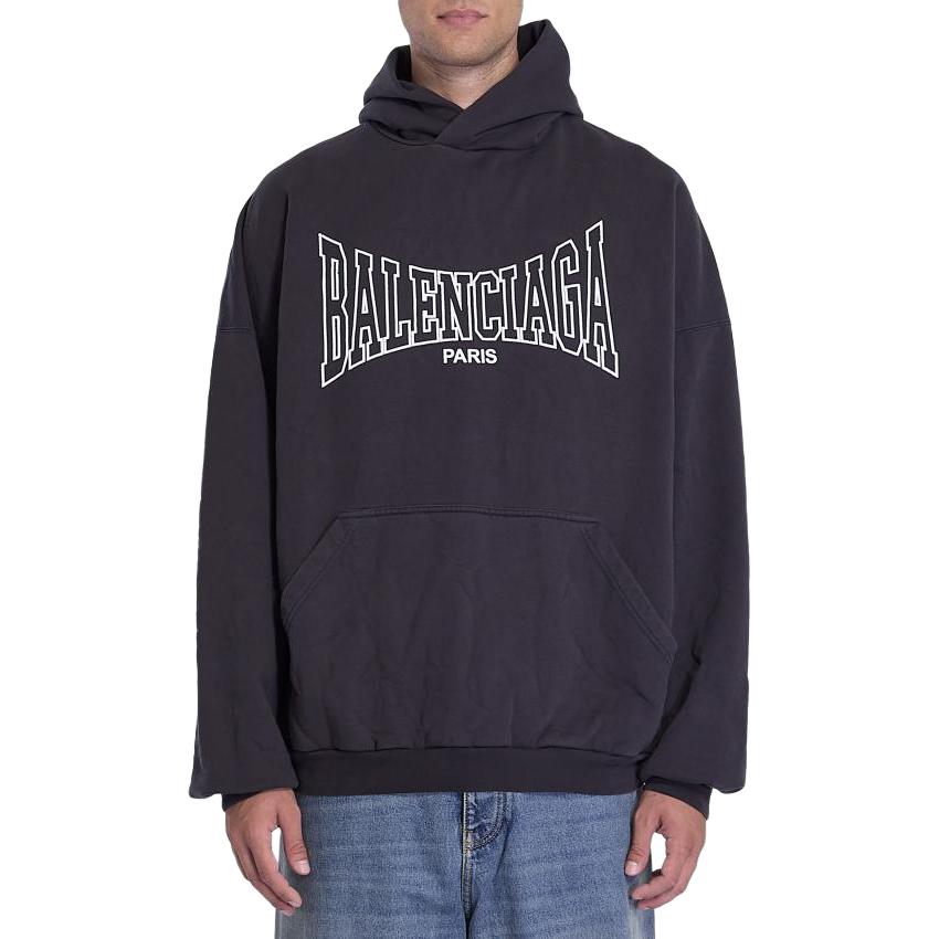 Balenciaga Paris Logo Printed Hoodie 803265TRVH68190