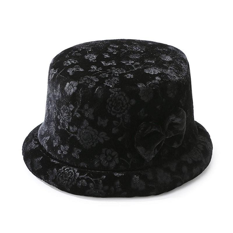 

Зимняя новая утолщенная шерстяная шапка, теплая вязаная шляпа-ведро для пожилой женщины, женская бархатная хлопковая шапка Elastic [Fleece]