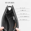 Second Wide Opening Clutch YKK Formal Cowhide Vinyl Black [Dom Teporna] Men's Bag, Bag, Zipper, Business, Occasions, Handbag, Leather, Leather,