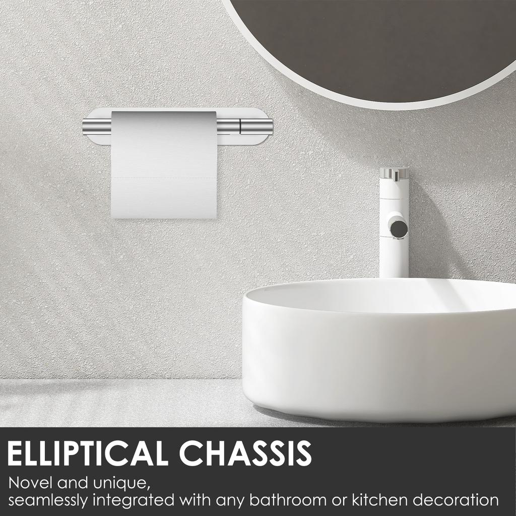 Stainless Steel Toilet Roll Holder Adhesive or Screw Wall Mount Toilet Paper Dispenser Bathroom Kitchen Roll Paper Toilet Holder