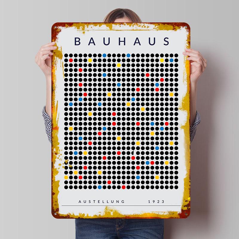 

BAUHAUS TRIP 99R Tin Plaque Poster Customized Wall Art Retro Vintage Metal Signs for Man Cave Decoration At Home Coffee Bar 7.9x11.8In(20x30cm)