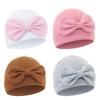 Breathable Baby Bonnet Hat Cotton Newborns Bowknot Beanie Fetal Cap Comfortable Headwear for 0 To 6 Months Unisex