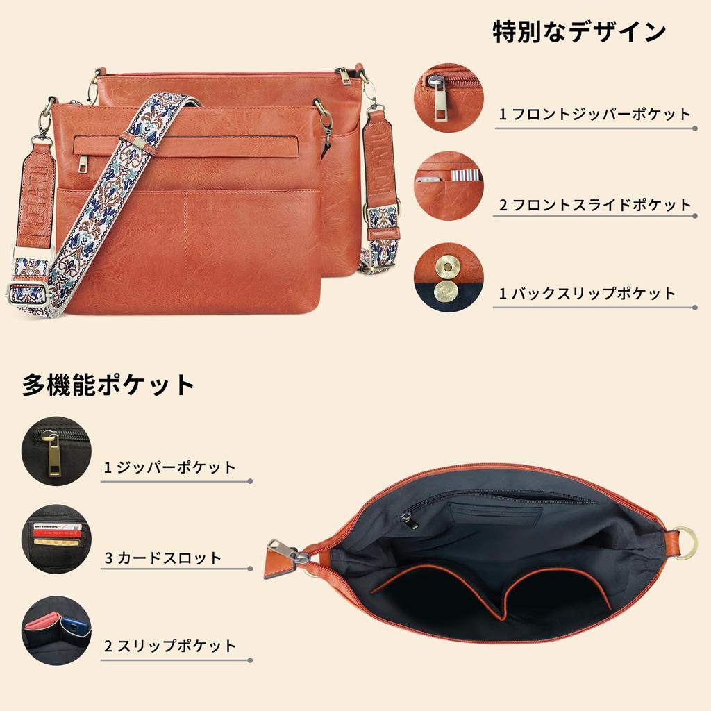 I T A T Upgraded Version Shoulder Bag for Crossbody Shoulder Tote Large for Commuting To Adjustable Comes with Key Ring and Makeup Pouch [K U] Women,