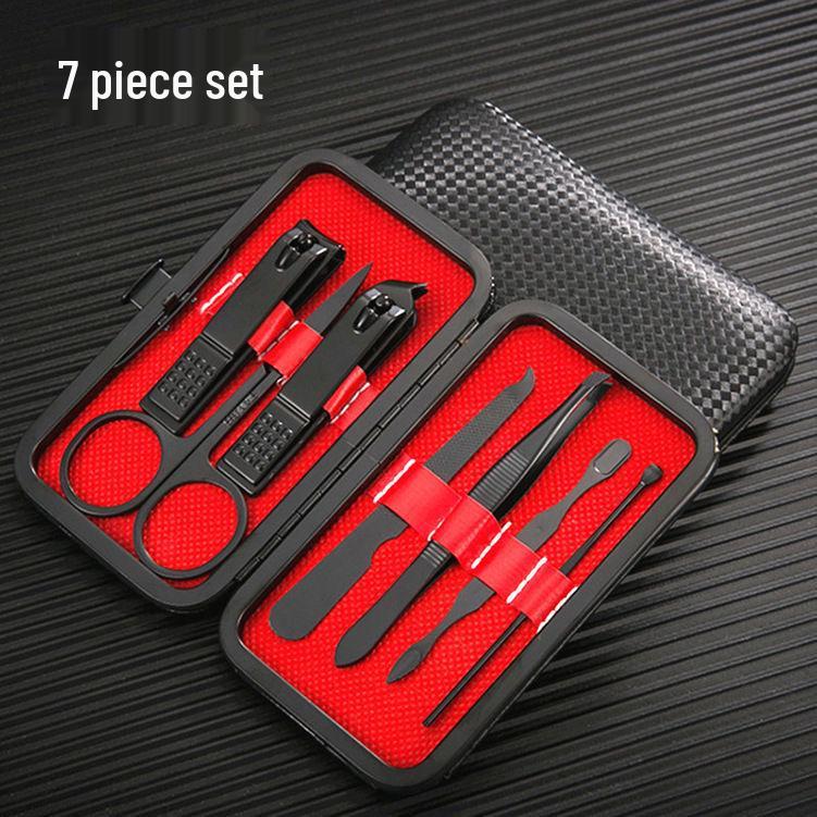 18-Piece Black Angled Nail Clipper Manicure & Pedicure Set