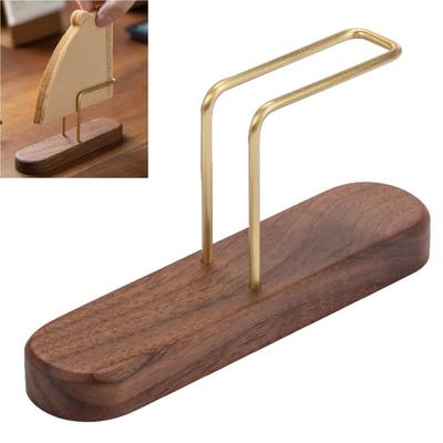 Siawadeky Wooden Coffee Filter Holder, Holds 35 Filters, Conical and Trapezoidal Shape, Slim Tabletop Storage Rack, Space-Saving Storage, Stylish