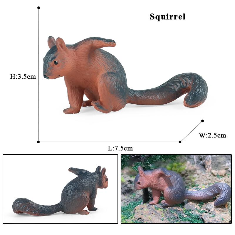 Oenux Wild Animals Simulation Rodent Marmot Mouse Model Squirrel Rat Chinchilla Action Figure Figurine Collection Cute Kid Toy