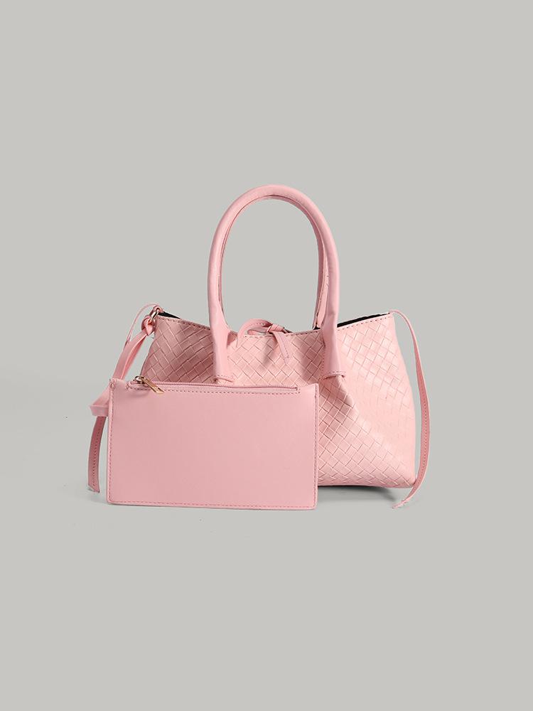 

Niche design hand-woven vegetable basket bag bag for women 2025 new sweet girl one-shoulder crossbody bag handbag розовый