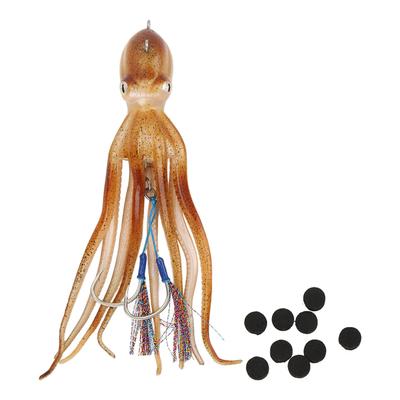 Simulation Squid Jigs Fishing Octopus Lures Lifelike Octopus Jig for Saltwater Ocean Fishing with