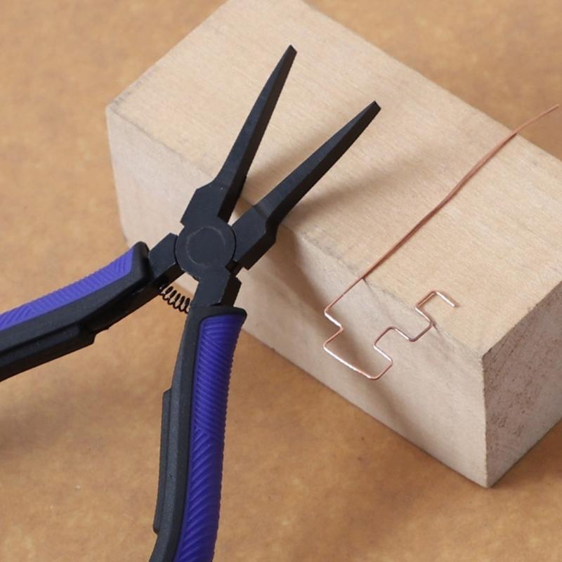 Flat Nose Pliers Thin with Up to 22mm Smooth Jaw For Jewelry Making Pliers Electronics Repair With Ergonomic Handle