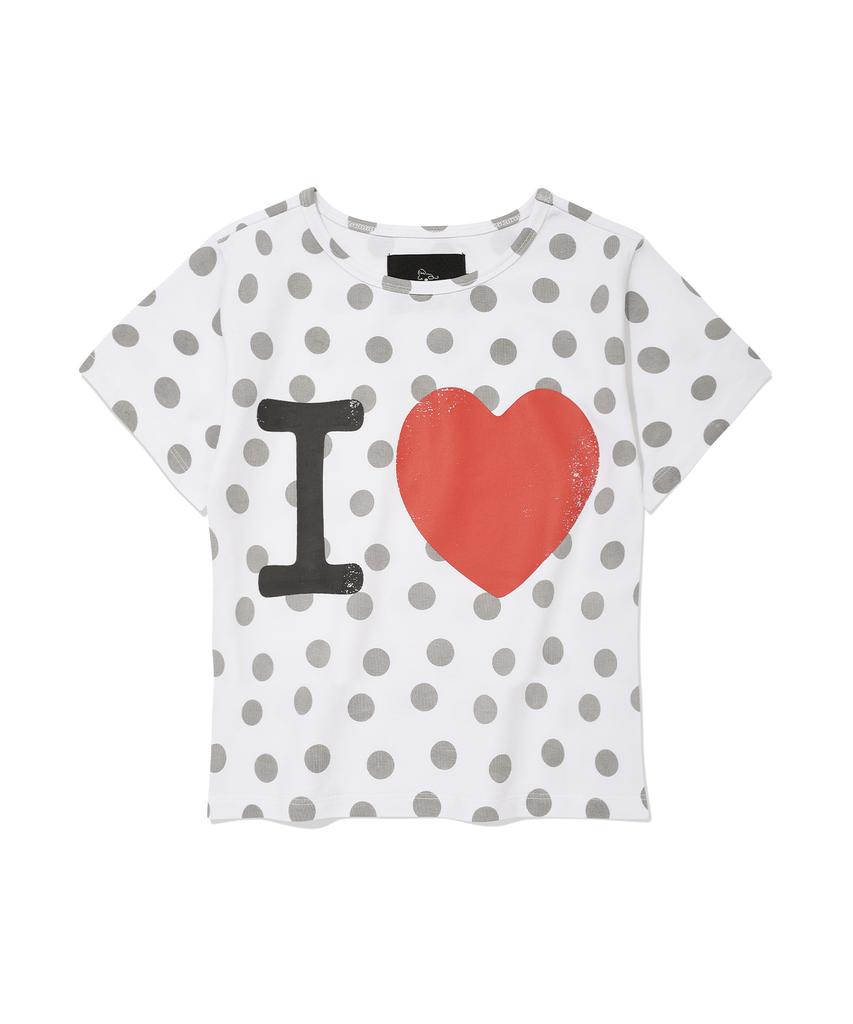 RETRIEVER CLUB I Love Crop Tee [White]