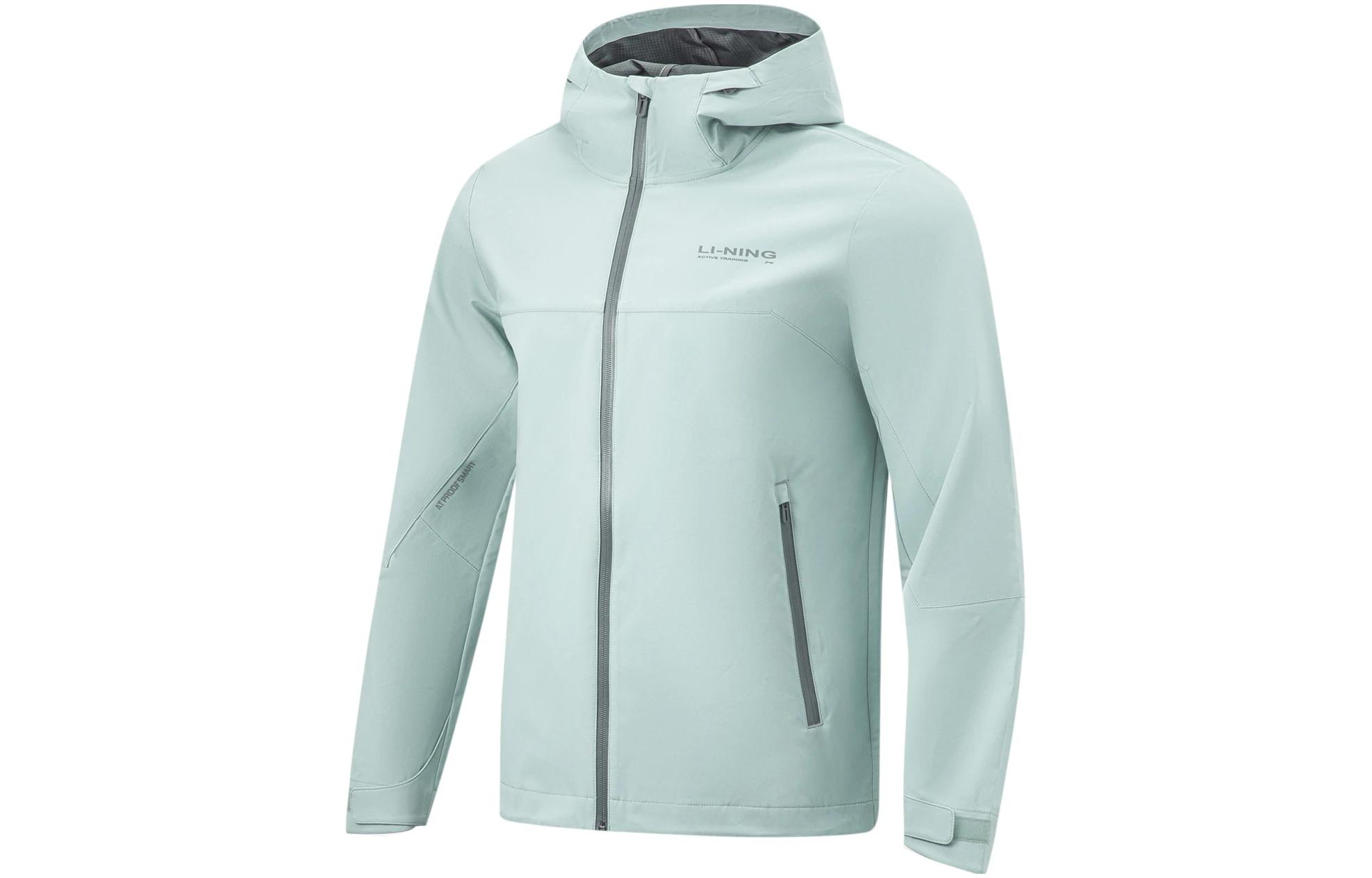 Li Ning Fitness Series Jacket Men s Mystic Gray Cyan AFDT843-3 L