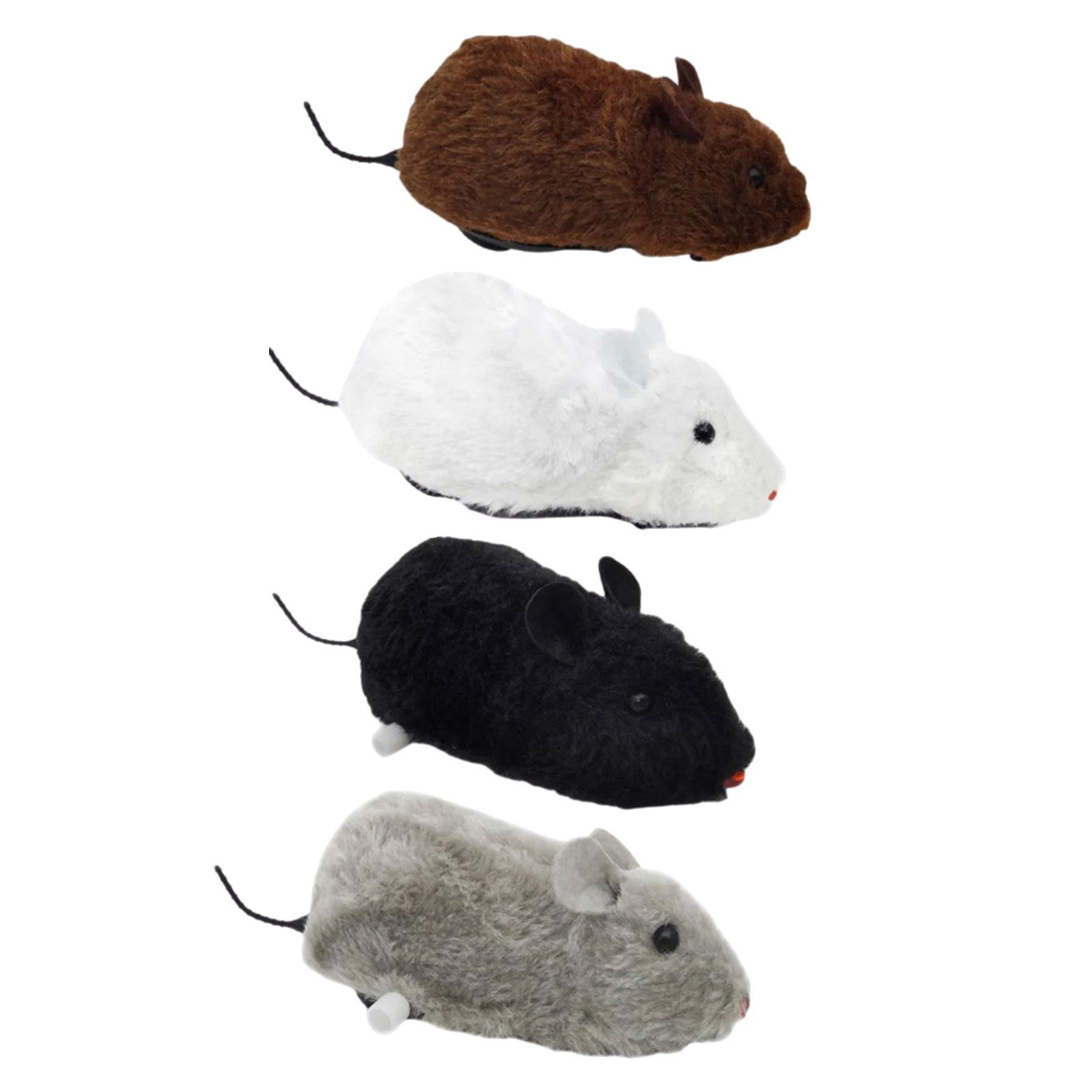 

4 предмета заводная игрушка мышь набор реалистичные мыши игрушка для домашних животных и детей интерактивная заводная мышь игрушка для ползания ребенка