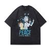 Cotton Short-Sleeved T-Shirt Men'S And Women'S American Street Hip-Hop Trendy Brand Half-Sleeved Vintage Top Loose Type