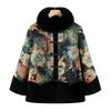 Elderly Women's Retro Floral Padded Winter Coat