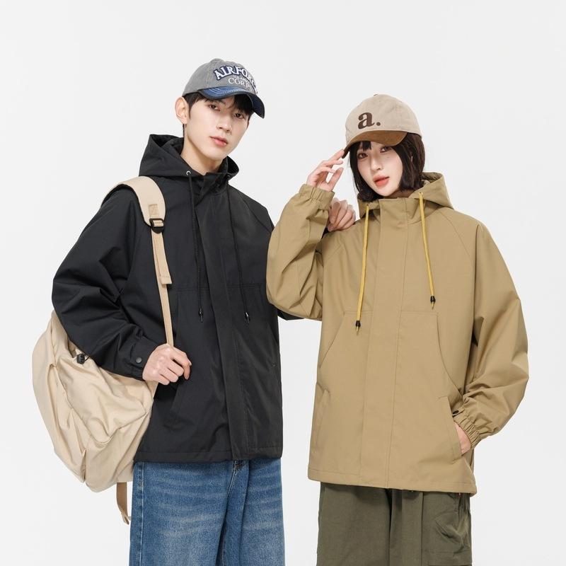 

Spring and Autumn Jacket Spring and Autumn Jacket Outdoor Men s Casual Wide M чёрный
