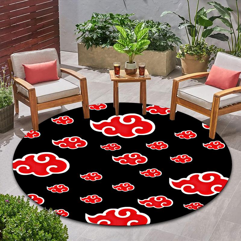 Berühmter Cartoon NARUTO Protagonist Uzumaki Naruto runder Teppich weiche Heimdekoration rutschfeste Fußmatte Outdoor Picknickmatte Teppich M6