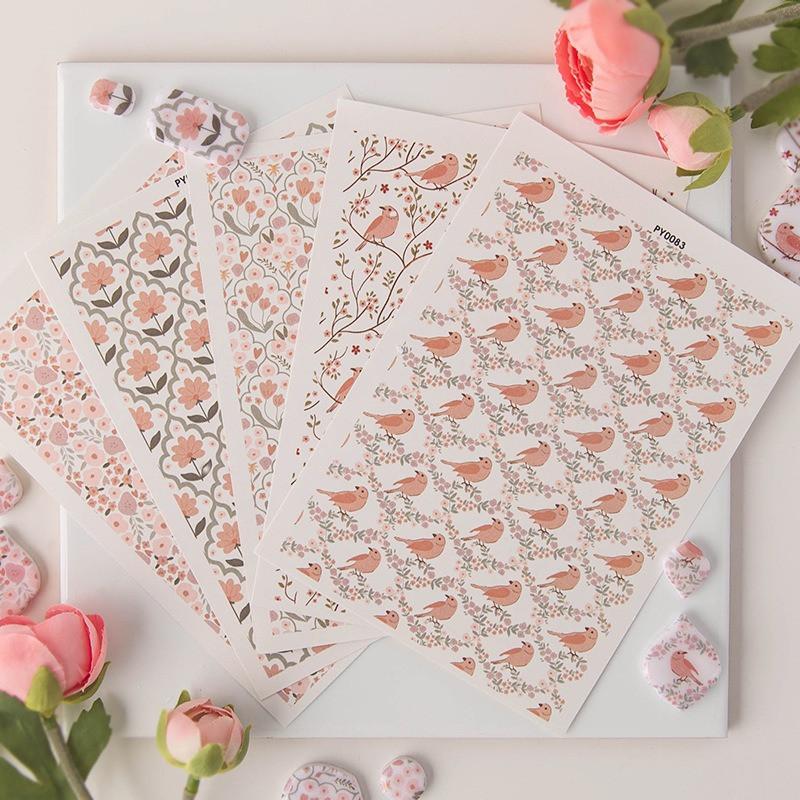 Early Spring Soft Ceramic Earrings Water Transfer Paper Flower Bird Pattern Clay Special Water Soluble Sticker DIY Handmade Tool