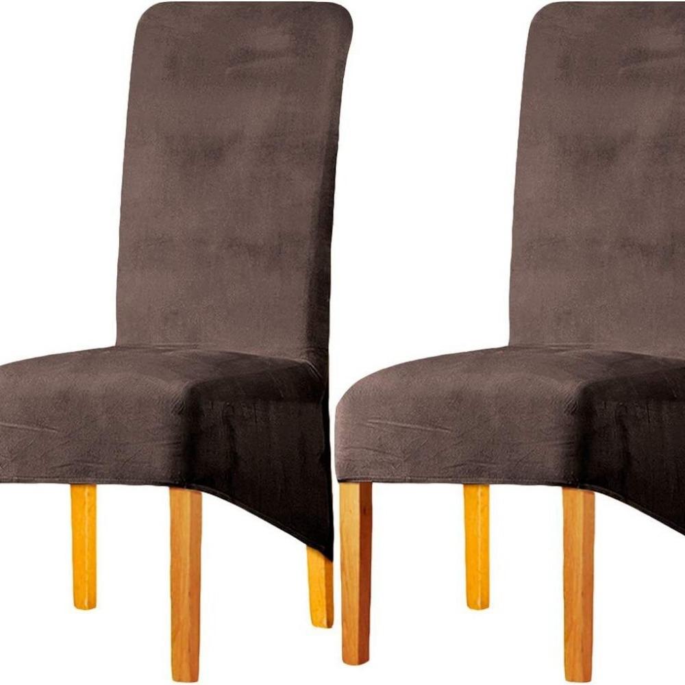 Stretch Velvet Chair Cover Universal Elastic Spandex Slipcover for Home Hotel Dining Chairs