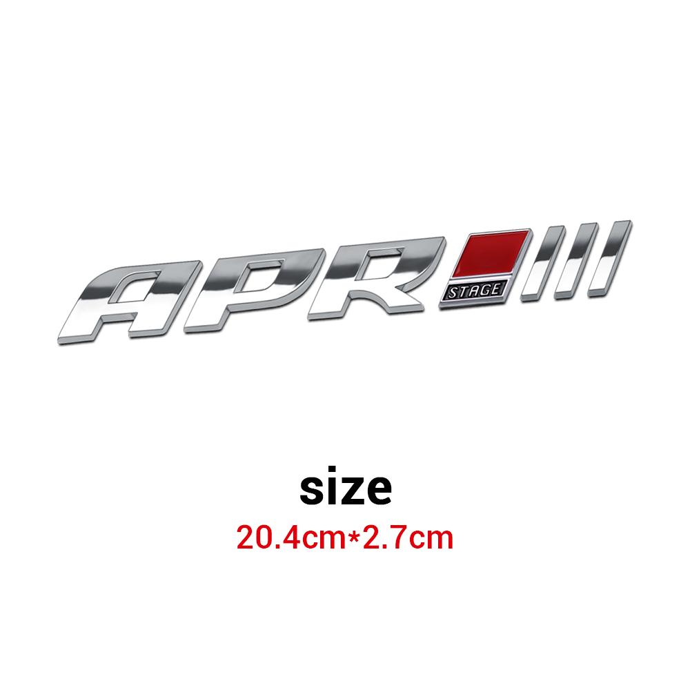 AABIN1 Emblema 3D in ABS APR Stage III Adesivo Decorativo per Carrozzeria e Bagagliaio per Volkswagen Vw T5 Cc Scirocco Tiguan Mk2 Polo 6R Jetta Mk6 Gti Golf