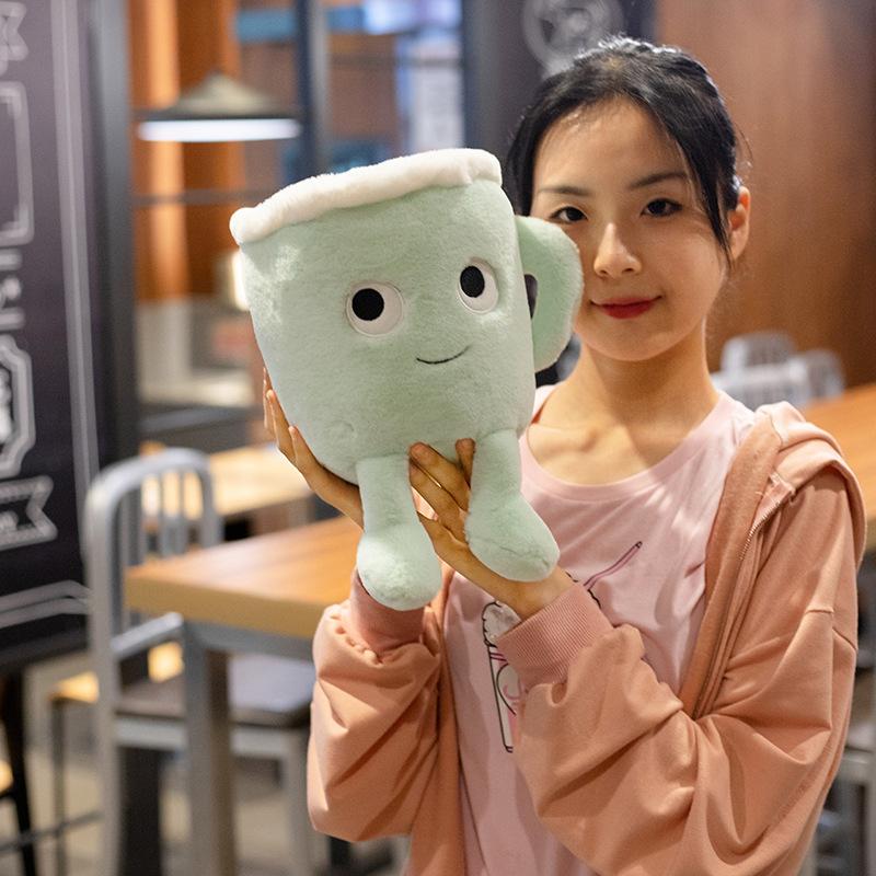 Neu 20/30CM Cartoon Bubble Tea Tasse Latte Form Kissen Plüschtiere Realistisches Kaffee Gefülltes Weiches Rückenkissen Baby Lustige Geschenke