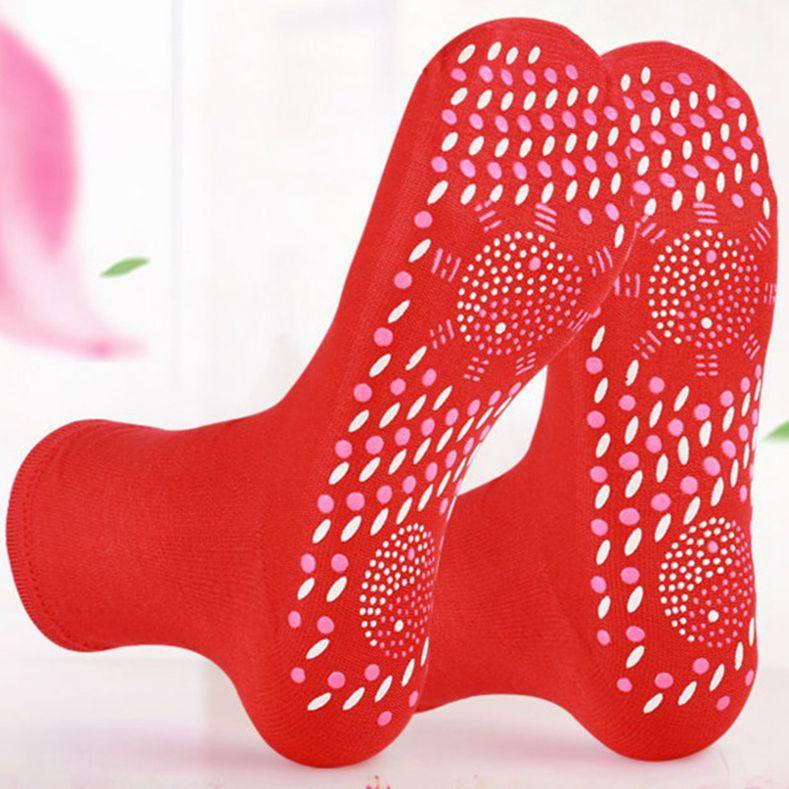 Calcetines térmicos magnéticos unisex autocalentables, cómodos y transpirables para masaje de pies.
