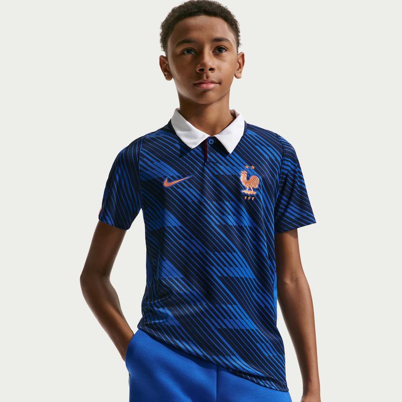 Nike Stagione 2026 Squadra Francese Ragazzi Grandi Maglia da Calcio Asciugatura Rapida Estate Nuovi Ragazzi e Ragazze NIKE IB5129