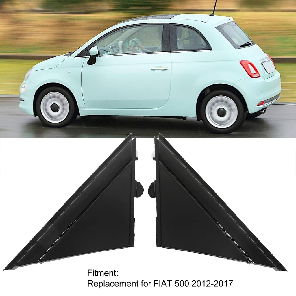 Exterior Side View Mirror Triangle Trim, Driver and Passenger Side Mirror Flag Applique Panel