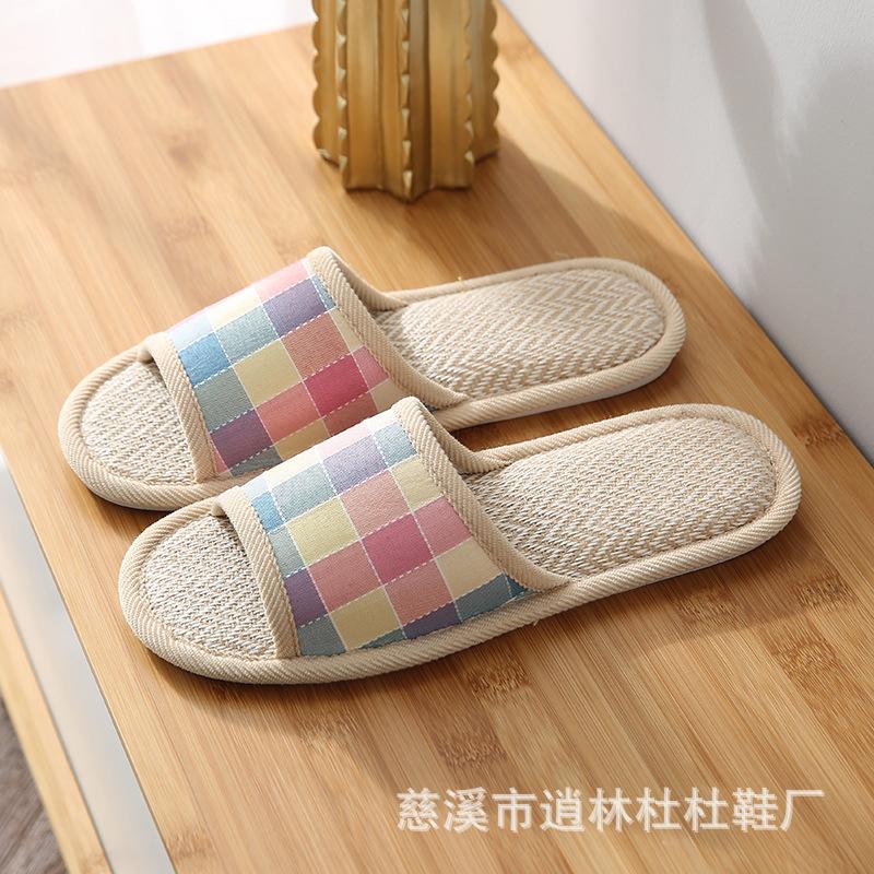 

Льняные тапочки женские домашние комнатные нескользящие с мягкой подошвой бесшумные впитывающие пот домашние на четыре сезона для пары хлопково-льняные тапочки женские 36-37 [Suitable for 35-36 feet]