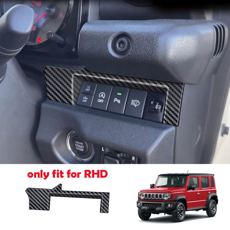 For Suzuki Jimny Nomade -2025 ABS carbonfiber door handle bowl window rise switch gear Handbrake AC vent Navigation cover