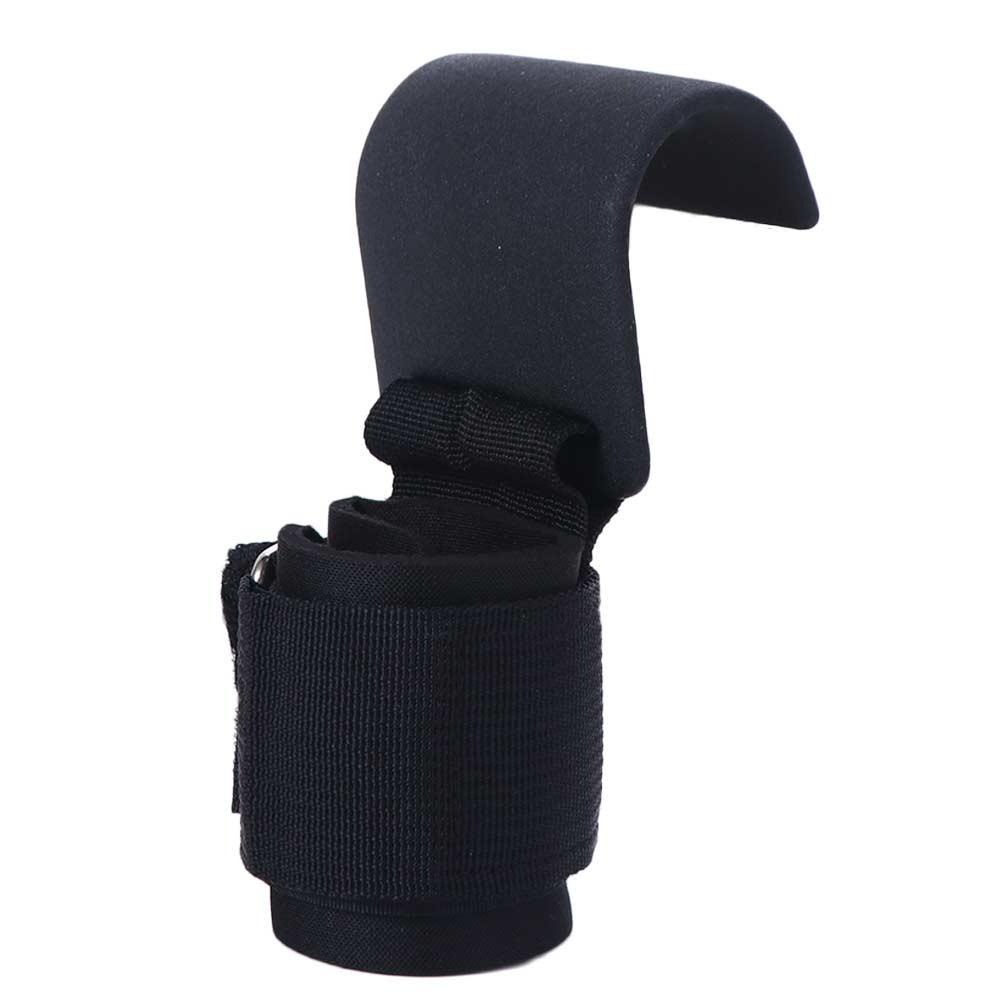 1 PC/Pair Adjustable Weight Lifting Grip Hook Non-Slip Steel Hook Grips Strap  Dumbbell