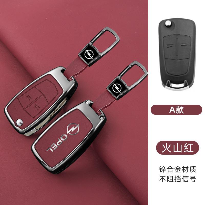 Zinklegierung Leder Auto Schlüsselhülle Abdeckung für Vauxhall Opel Astra H J Corsa D Insignia Vectra Zafira Signum Antigo Omega Zubehör