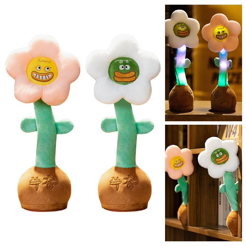 

Sun Flower Electric Flower Plush Toy USB Musical Toy Intelligent Speak Flower Toy Kids