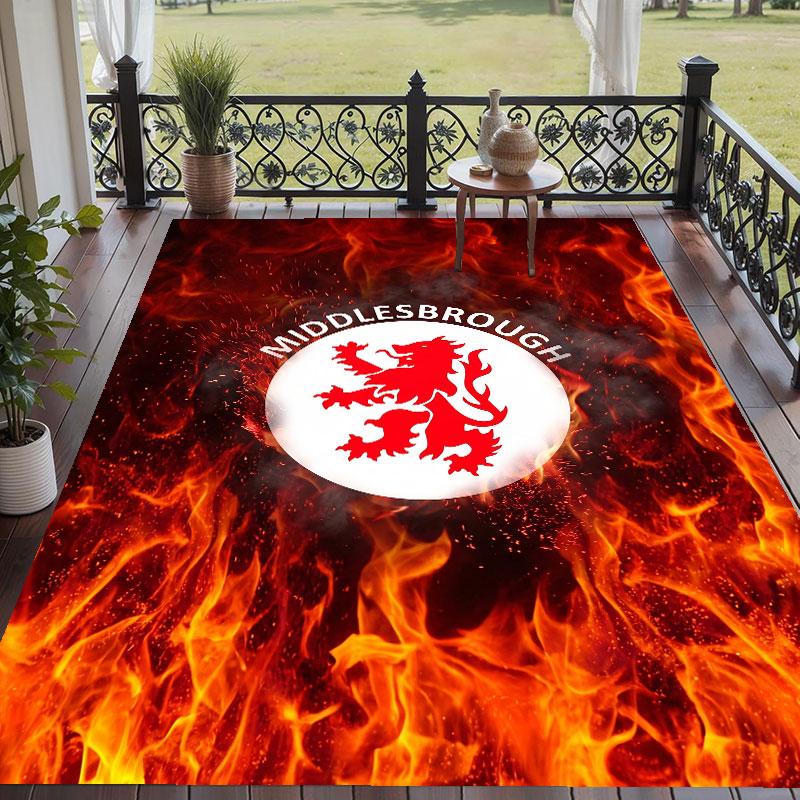 Soft Floor Carpet Middlesbrough FC Pattern Area Rug Decorative Mat For Home Room Decoration