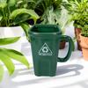 1pc Green Trash Can-Shaped Ceramic Mug , Fun , Creative Design, 380ml Reusable Water Cup with "Waste" Sign, Perfect Gift for Friends, Hand Wash Only